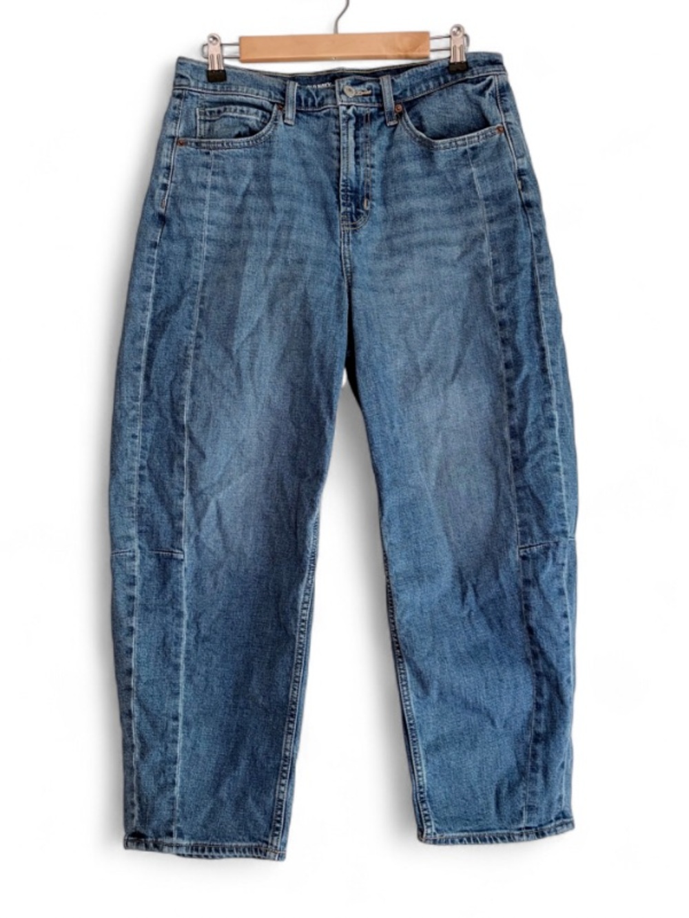 Old Navy Blue Barrel-Leg Women's Jeans